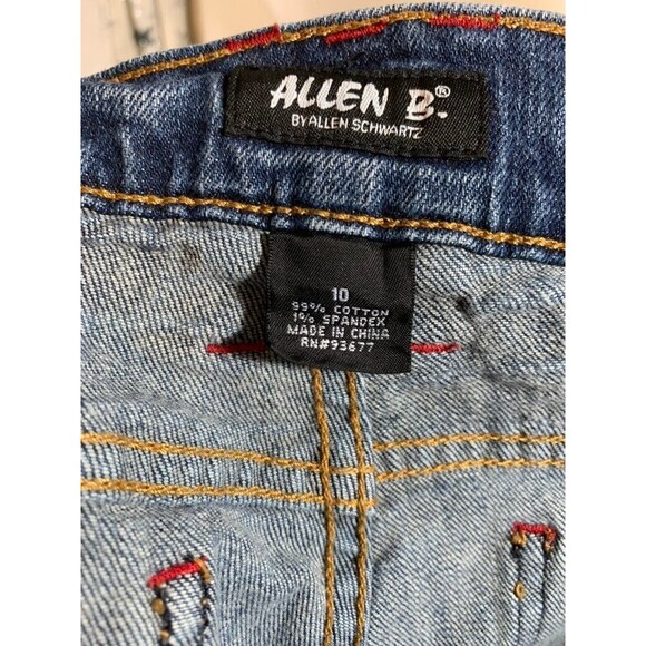 Allen B by Allen Schwartz Retro Jeans – Size 10, Zipper Ankles, Ribbed Legs - Picture 11 of 12
